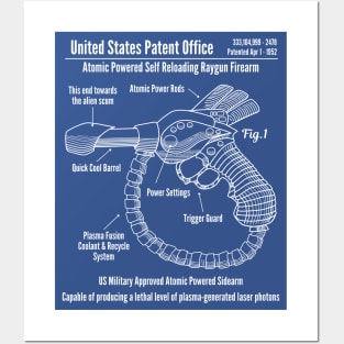 Raygun Blueprint retro 1950s design Posters and Art